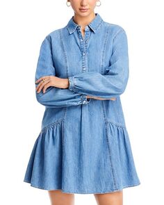 Джинсовое платье-рубашка Chaia Veronica Beard, цвет Blue
