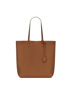 Кожаная сумка-тоут для покупок North/South Saint Laurent, цвет Brown