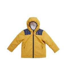 Зимняя лыжная куртка унисекс в винтажном стиле с лыжными флагами Northern Classics, цвет Yellow