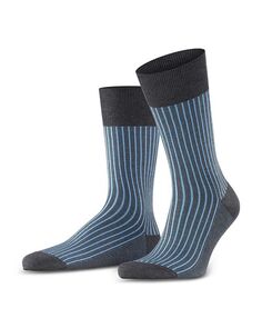 Мерсеризованный хлопок и amp; Нейлоновые жаккардовые классические носки с двухцветной полоской Falke, цвет Gray