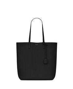 Кожаная сумка-тоут для покупок North/South Saint Laurent, цвет Black