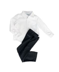 Комплект из белой рубашки на пуговицах и черных брюк-смокинга для мальчика — Baby, Little Kid, Big Kid Petite Maison Kids, цвет Black