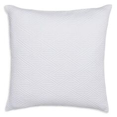 Декоративная подушка из хлопка с геометрическим узором Frette, цвет White