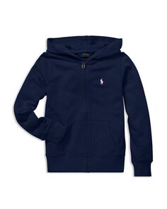 Толстовка на молнии из френч терри для девочек - Big Kid Ralph Lauren, цвет Blue