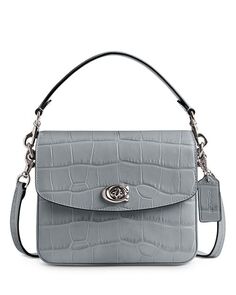 Мини-кожаная сумка через плечо Cassie 19 COACH, цвет Gray