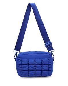 Стеганая нейлоновая сумка через плечо среднего размера Sol &amp; Selene, цвет Blue