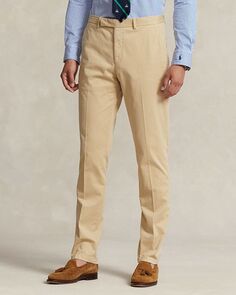 Костюмные брюки стандартного кроя из хлопкового эластичного чиноса, окрашенные в готовую одежду Polo Ralph Lauren, цвет Tan/Beige