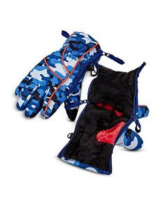 Камуфляжные перчатки Chase на молнии для мальчиков ZipGlove, цвет Blue