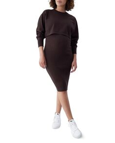 Комплект из двух частей платья для беременных Ingrid &amp; Isabel, цвет Brown
