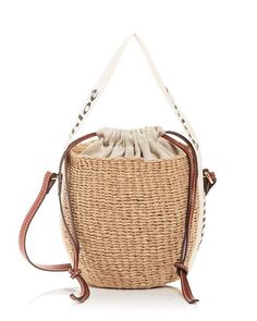 Большая плетеная сумка-тоут Basket из коллаборации с Mifuko Woody Chloe, цвет Tan/Beige