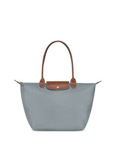 Большая нейлоновая сумка через плечо Le Pliage Original Longchamp, цвет Gray
