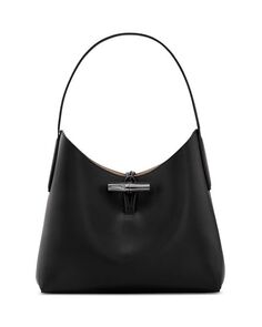 Кожаная шкатулка Roseau Hobo Longchamp, цвет Black