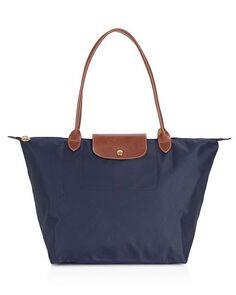 Большая нейлоновая сумка через плечо Le Pliage Original Longchamp, цвет Blue