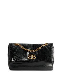 Маленькая сумка через плечо Monaco с цепочкой Balenciaga, цвет Black