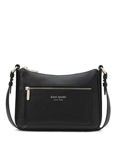 Сумка через плечо Hudson из шагреневой кожи среднего размера kate spade new york, цвет Black