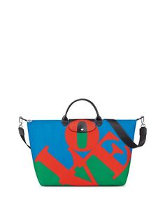 Дорожная сумка из коллаборации с Robert Indiana Longchamp, цвет Multi