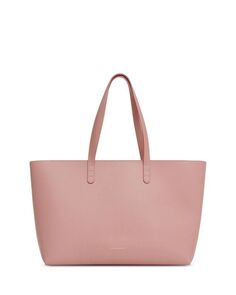Маленькая кожаная сумка-тоут на молнии Mansur Gavriel, цвет Pink