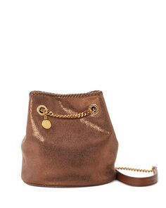 Блестящая сумка-мешок Stella McCartney, цвет Brown