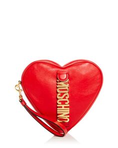 Браслет с логотипом в форме сердца Moschino, цвет Red