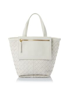 Маленькая сумка через плечо с откидной крышкой Bottega Veneta, цвет White