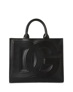 Сумка-шопер DG Daily из телячьей кожи среднего размера Dolce &amp; Gabbana, цвет Black
