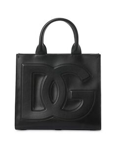 Маленькая сумка-шоппер DG Daily из телячьей кожи Dolce &amp; Gabbana, цвет Black