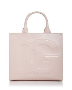 Маленькая сумка-шоппер DG Daily из телячьей кожи Dolce &amp; Gabbana, цвет Pink