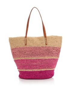 Большая тканая сумка-тоут Cassidy в полоску mar Y sol, цвет Pink