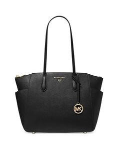 Средняя сумка-тоут-трапеция Marilyn Michael Kors, цвет Black