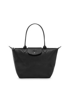Кожаная большая сумка Le Pliage Xtra среднего размера Longchamp, цвет Black