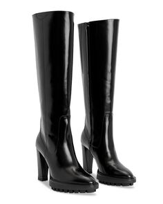 Женские ботинки Harlem на высоком каблуке и платформе с миндалевидным носком ALLSAINTS, цвет Black