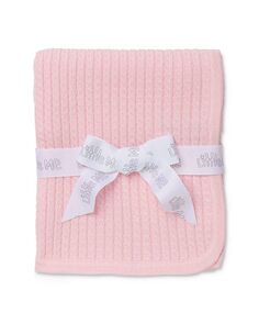 Текстурированное полосатое одеяло для новорожденных девочек — для малышей Little Me, цвет Pink