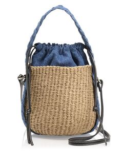 Маленькая сумка Woody Basket на шнурке Chloe, цвет Blue