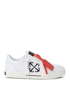 Мужские низкие вулканизированные кроссовки на шнуровке Off-White, цвет White