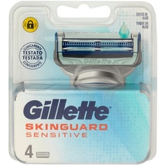 Gillette Skinguard, набор из 4 сменных лезвий для чувствительной кожи мужчин, Procter &amp; Gamble