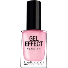 Кератиновый лак для ногтей с гелевым эффектом и жемчужно-розовым финишем, Bellaoggi