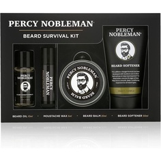 Набор для выживания бороды с маслом для бороды, бальзамом, воском и смягчителем, Percy Nobleman