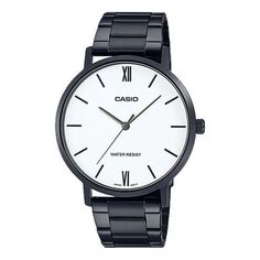 Часы Casio Dress Classic Minimalistic Analog Steel Strap Watch &apos;Black White&apos;, белый