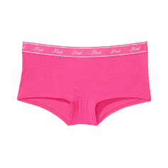 Трусы Victoria&apos;s Secret Pink Logo Logo Cotton Boyshort, розовый