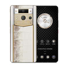 Смартфон Vertu Metavertu 2 Gold High-End Himalayan Alligator Gold &amp; Diamond, 12 ГБ/512 ГБ, 2 Nano-SIM, белый/золото