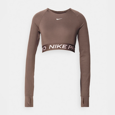 Лонгслив Nike Performance Pro Crop, коричневый