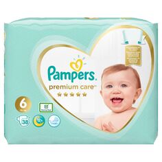 Одноразовые подгузники для детей Pampers Premium Care 6, 38 шт