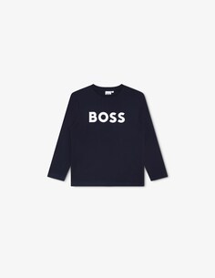 Футболка с длинным рукавом BOSS, синий