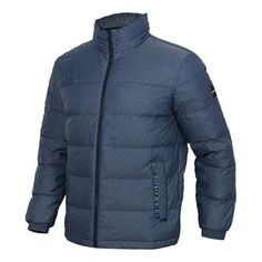 Пуховик adidas Solid Color Hooded three stripes Down Jacket Men&apos;s Navy Blue, синий