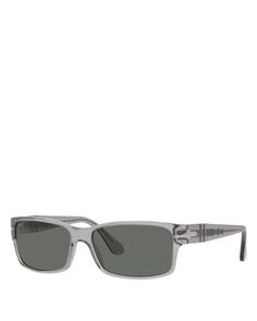 Поляризованные солнцезащитные очки прямоугольной формы, 58 мм Persol, цвет Gray