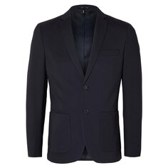 Блейзер Selected Slim Delon Jersey Flex, синий