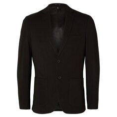 Блейзер Selected Slim Delon Jersey Flex, черный