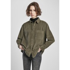 Рубашка Urban Classics Corduroy Oversized (Big ), зеленый