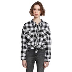 Рубашка с длинным рукавом Urban Classics Oversized Check, черный