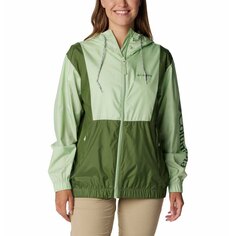 Куртка Columbia Lily Basin Hoodie Rain, зеленый